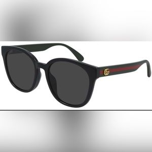 GUCCI Brand New GG0855SK 001Black-Green/Grey Sunglasses